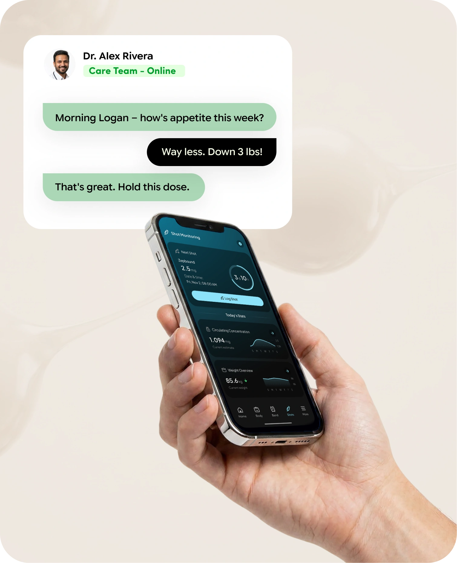 HumeCare doctor in your pocket — clinician access through the app
