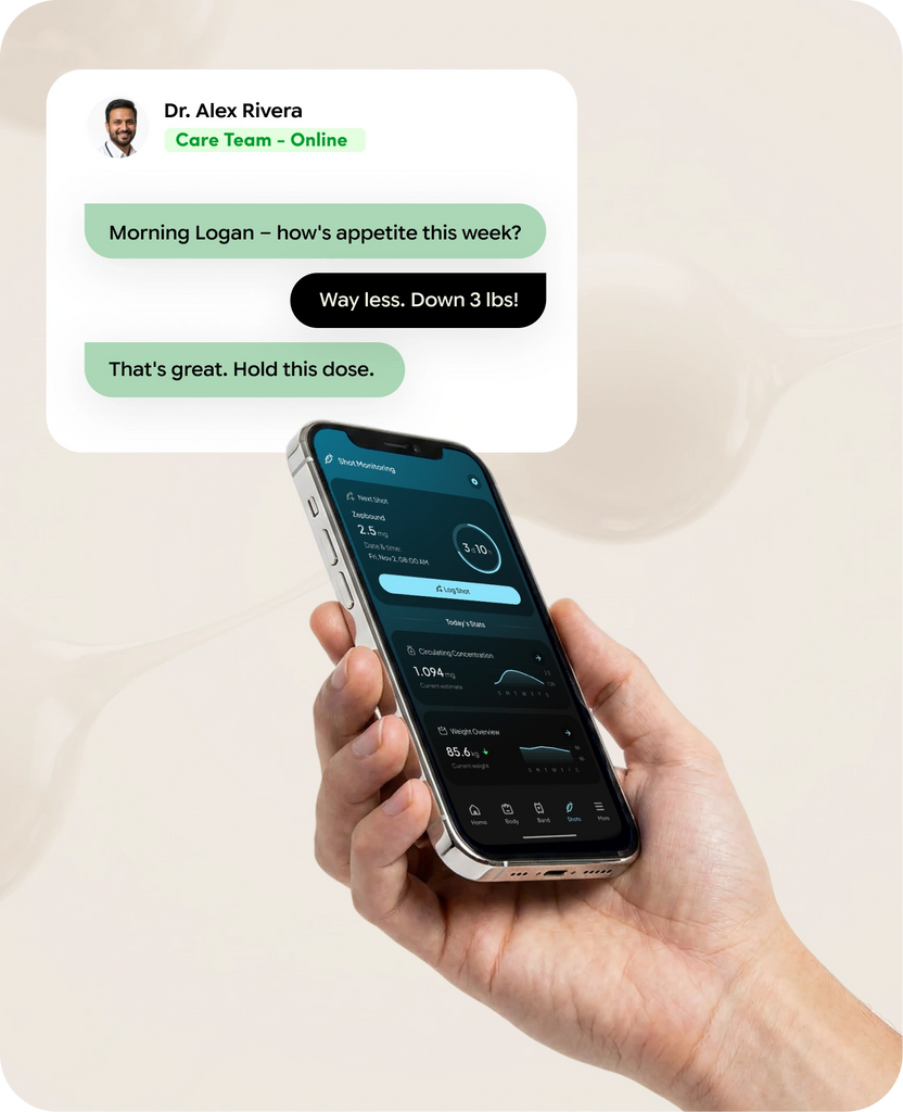 Clinician chat in app