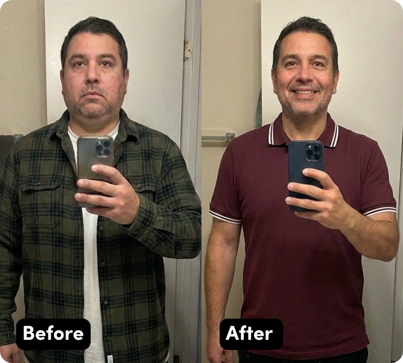 Roberto before and after